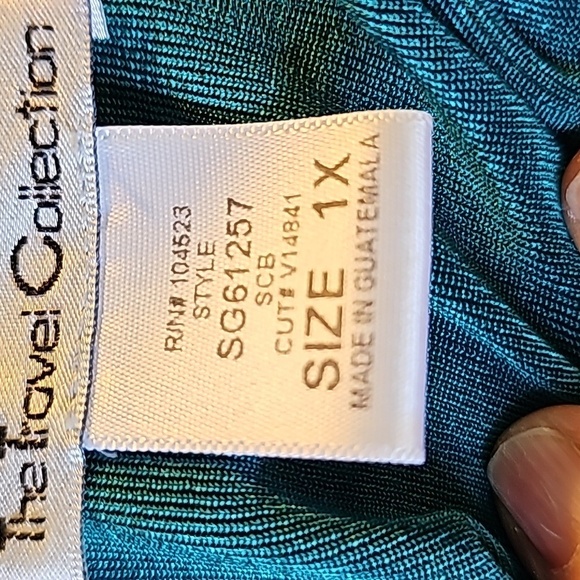 The Travelers Collection open cardigan women's 1X. Green/blue. Y2K - Picture 8 of 9